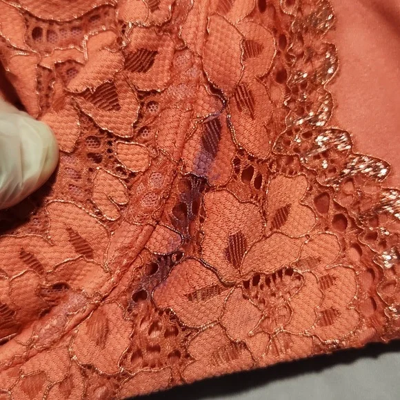 VICTORIA SECTRET Elegant Lace Coral Bra Size 40DDD. - Picture 10 of 11